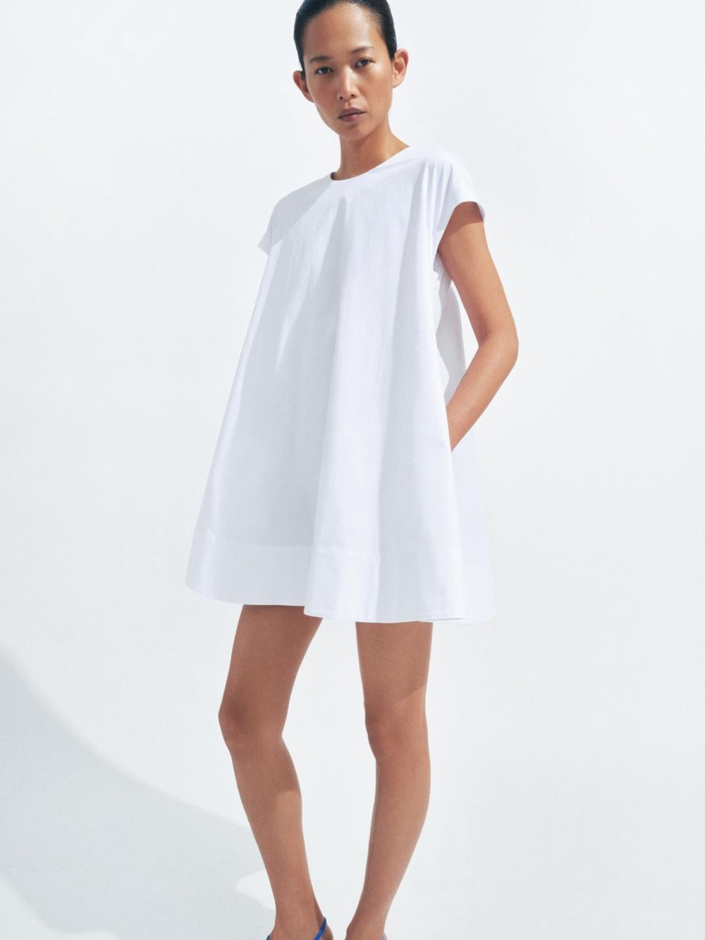 Zara White Mini A-Line Dress